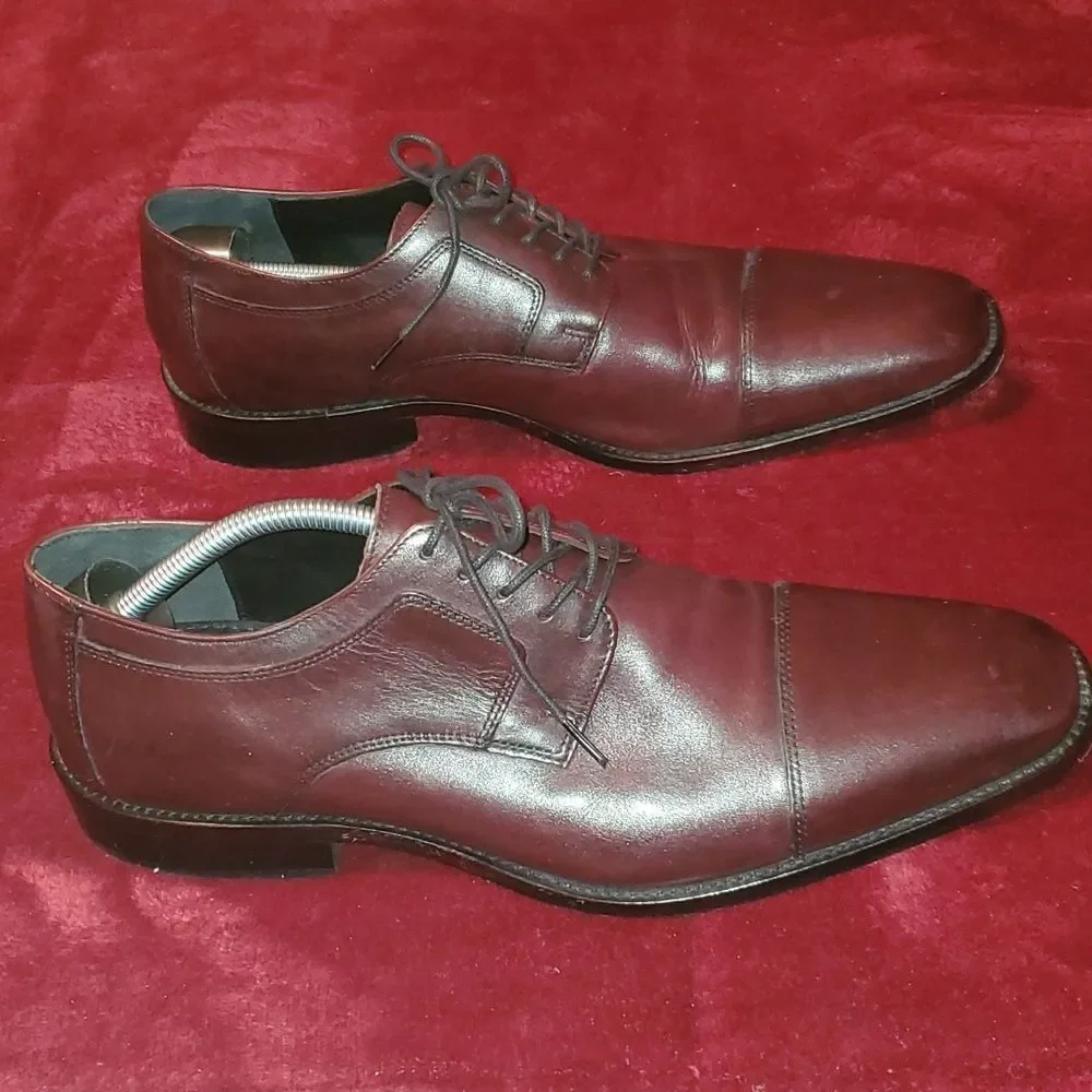 JOHNSTON & MURPHY J. Murphy Novick Burgundy Cap Toe Shoes | Size 13M‎ 59-11703